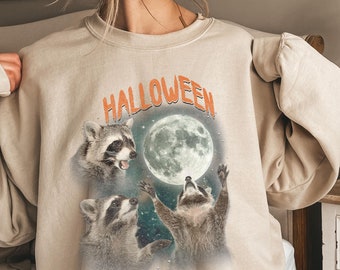 Raccoon Halloween Shirt, Vintage Pumpkin Fall, Spooky Season Gift