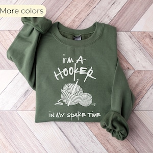 Funny Crochet Shirt: Knitting Gift for Mom Grandma