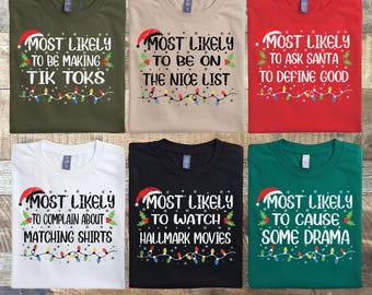 Camisetas navideñas familiares divertidas a juego: las más probables...