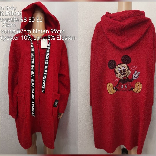 Mickey Mouse Glitzer Mantel Größe 48-52