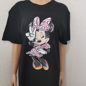 Niedliche Disney T-Shirt Cartoon Mickey Mouse Damen Bluse Frauen Tops Brief  druck T-Shirt Minnie