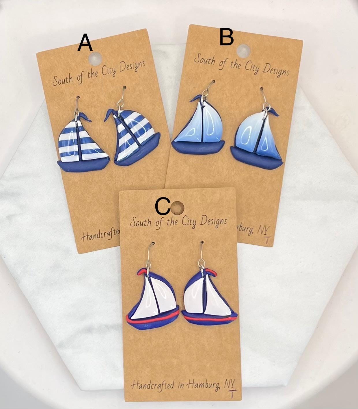 Orecchini A Forma Di Ancora Con Strass Blu - Gioielli Nautici Per Amanti Del Mare - 3