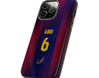 Gavi #6 Jersey Phone Case | Barcelona Style Football Case iPhone, Samsung Cover