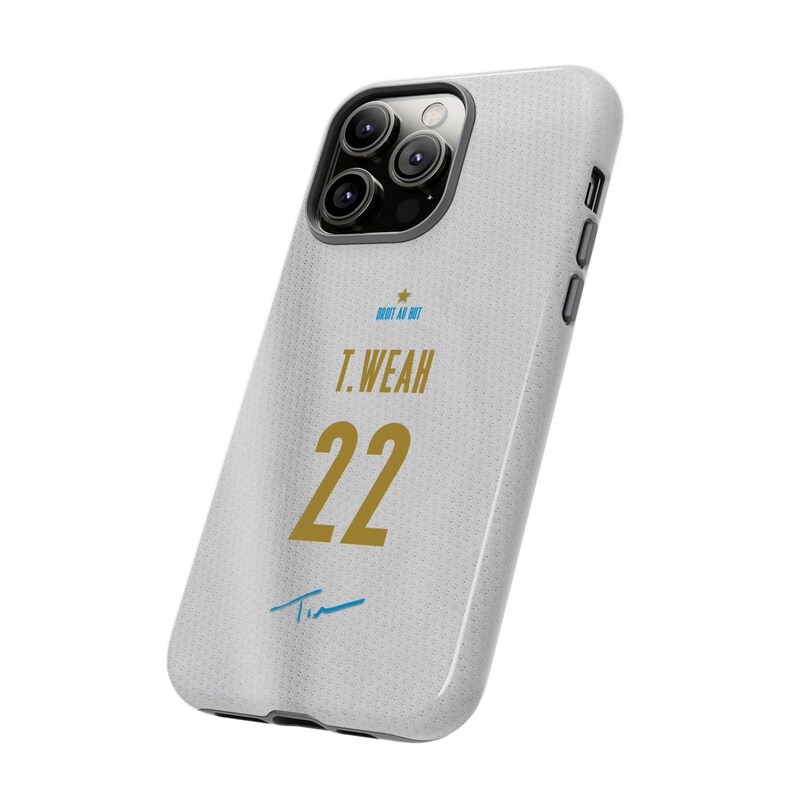 Timothy Weah #22 Jersey Phone Case | Marseille Style Football Case iPhone, Samsung Cover image 1