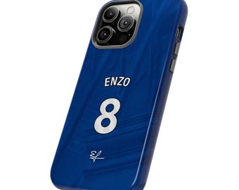 Enzo Fernández #8 Jersey Phone Case | Chelsea Style Football Case iPhone, Samsung Cover