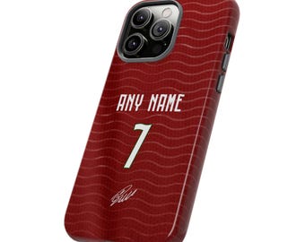 Portugal Style Custom Name Phone Case | Personalized Football Jersey Case iPhone, Samsung Cover