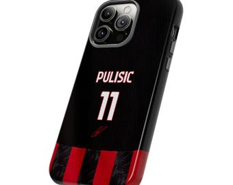 Pulisic #11 Jersey Phone Case | Milan Style Football Case iPhone, Samsung Cover