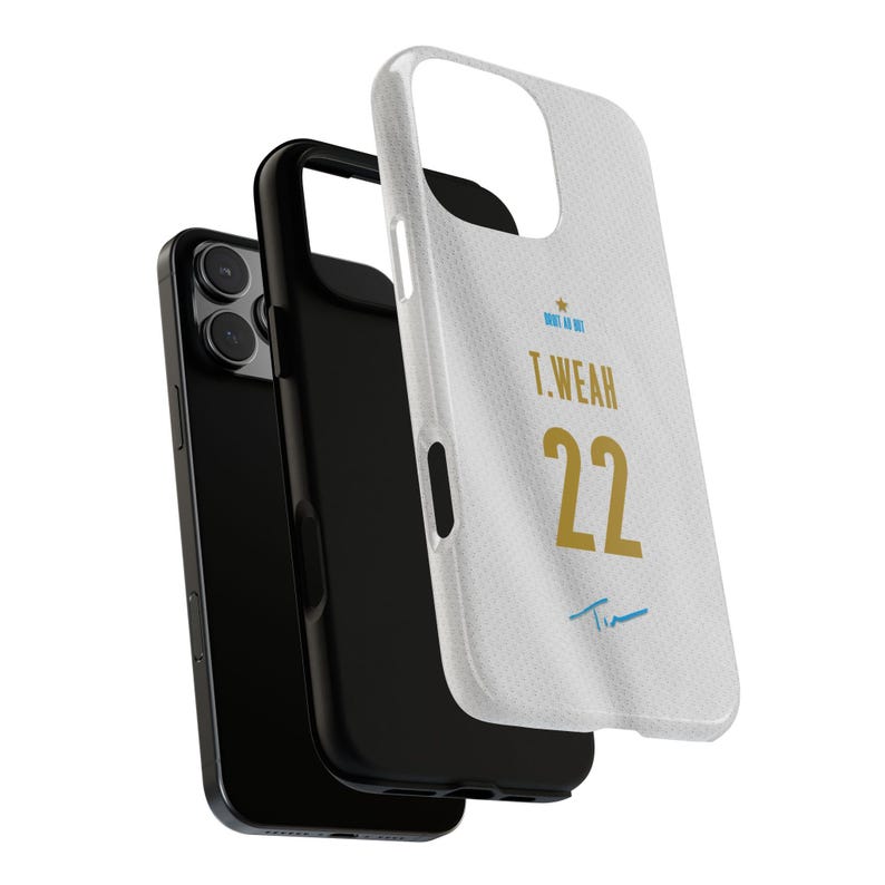 Timothy Weah #22 Jersey Phone Case | Marseille Style Football Case iPhone, Samsung Cover image 4