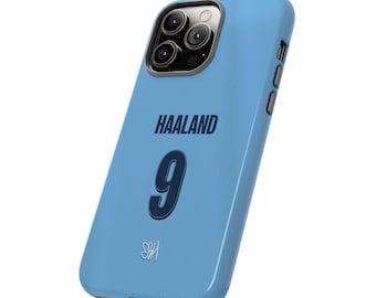 Haaland #9 Jersey Phone Case | Manchester City Style Football Case iPhone, Samsung Cover