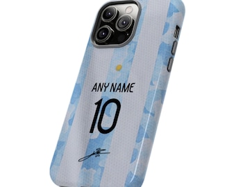 Argentina Style Custom Name Phone Case | Personalized Football Jersey Case iPhone, Samsung Cover