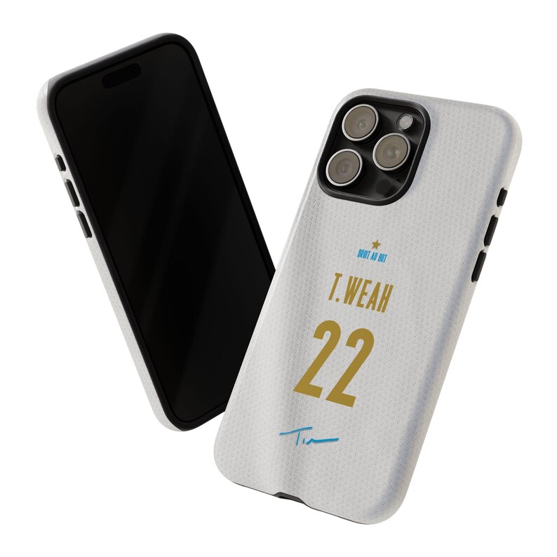 Timothy Weah #22 Jersey Phone Case | Marseille Style Football Case iPhone, Samsung Cover image 3