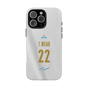 Timothy Weah #22 Jersey Phone Case | Marseille Style Football Case iPhone, Samsung Cover image 5