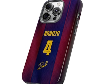 Araujo #4 Jersey Phone Case | Barcelona Style Football Case iPhone, Samsung Cover