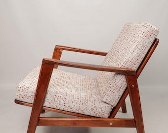 Scandinavian Vintage Armchair Bouclè Cushions Dottin Mid Century Design
