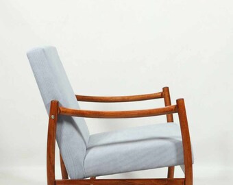 Original Vintage Sessel Mid Century Lila Samt Lounge Sessel Dunkles Buchenholz