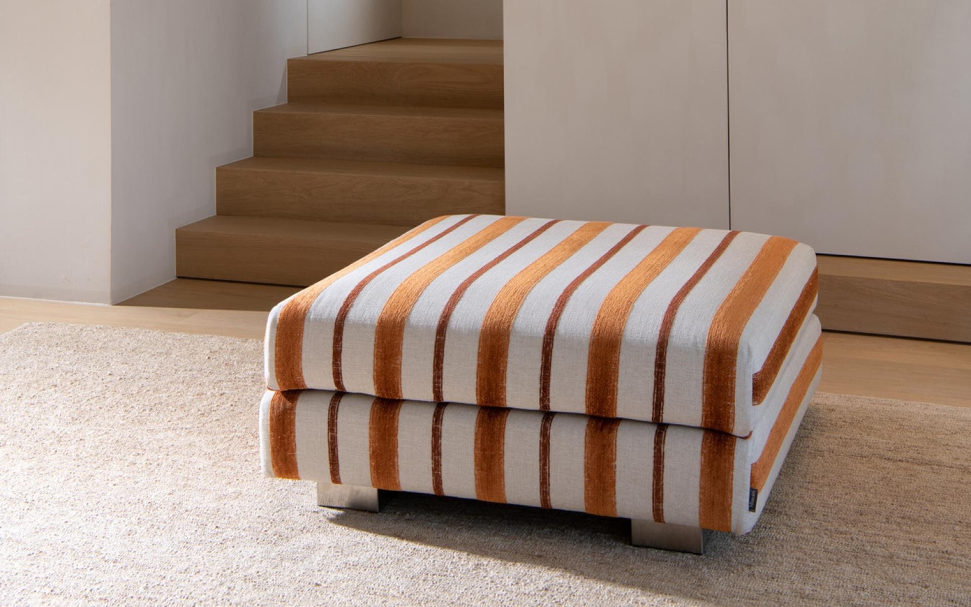 Striped Chenille Upholstery Fabric: Linen Life Sofa Material - Etsy