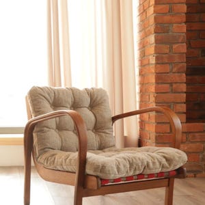 Lounge Chair by Czechoslovakian Duet Designer K.Kozelka & A.Kropacek, 1940s, bentwood, natural recycling upholstery, full refurbished