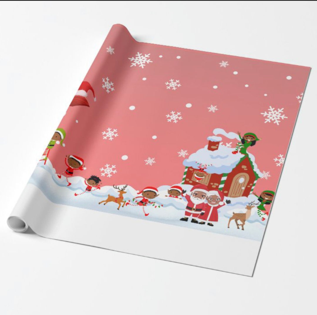 Christmas Wrapping Paper Santa Wrapping Paper North Pole Christmas Gift