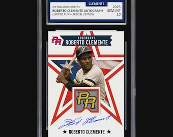 Roberto Clemente Karte –Puerto Rico Star Edition Autogramm – GRADED GEM MINT 10!