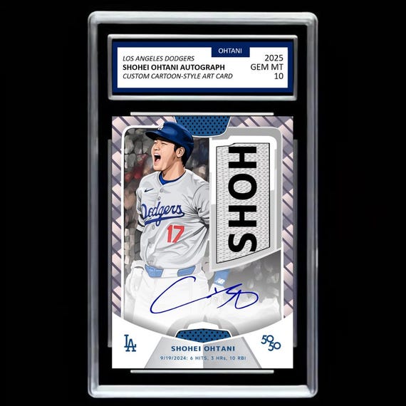 Shohei Ohtani 2025 #17 Los Angeles Dodgers Facsimile Autograph