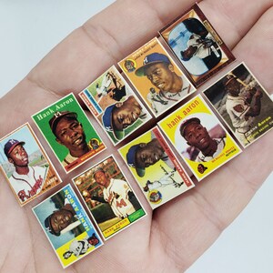 Mini jeu de cartes de baseball personnalisées n°44 Hank Aaron Rookie HOF Milwaukee Braves Nouveau !