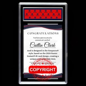 Caitlin Clark #22 2024 Womens Basketball Simpsons Rookie Card - Graded GEM-MINT 10 image 2
