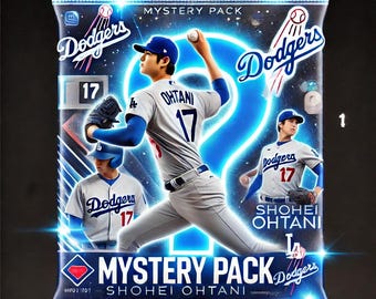 Shohei Ohtani Mystery Pack Custom Art Cards - 3 Random Memorabilia Cards! - Read Description