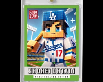 Shohei Ohtani 2025 #17 Los Angeles Dodgers 50/50 Club Custom Cartoon Style Art Card!