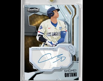 Shohei Ohtani Facsimile Autograph ShowTime Custom Cartoon Style Art Card!