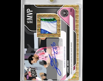 Lionel Messi MVP 2025 Argentina Facsímile Auto Cartoon Art Card – ¡Edición limitada!