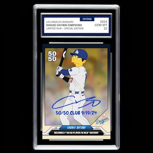 Shohei Ohtani 2024 #17 Los Angeles Dodgers 50/50 Faksimile Autogramm Mint Karte! - Einstufung GEM-MINT 10