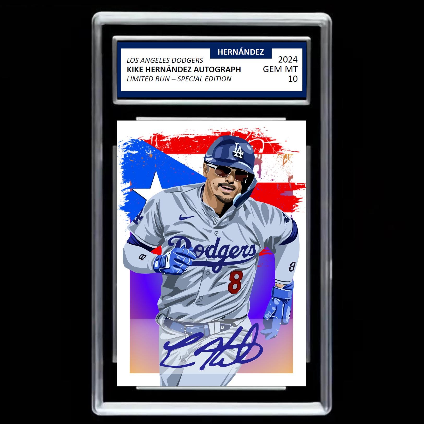 Enrique Kike Hernández 2024 #8 Los Angeles Dodgers Puerto Rican