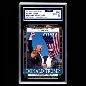 Donald Trump Sammelkarte 2024 - Graded GEM-MINT 10