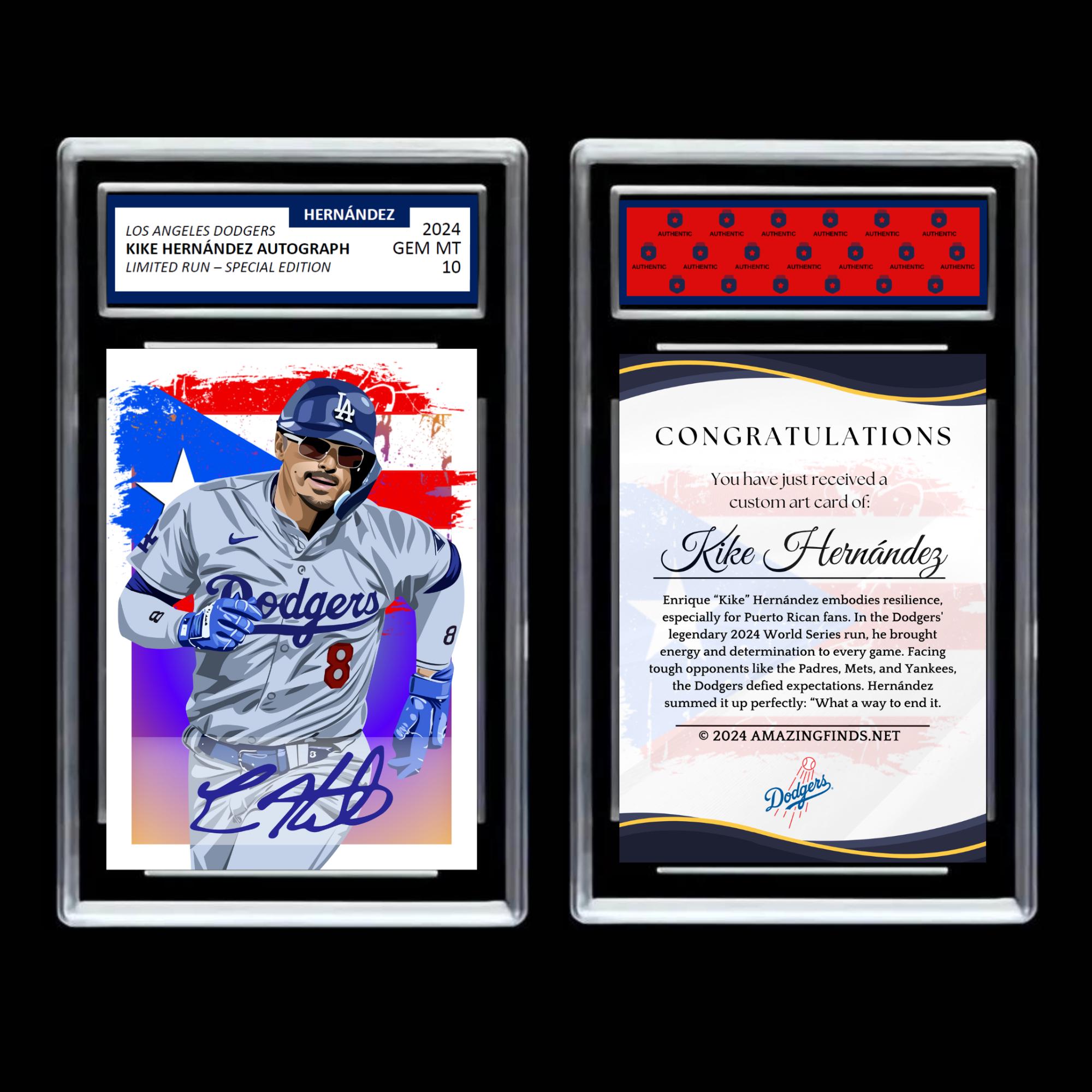 Enrique Kike Hernández 2024 #8 Los Angeles Dodgers Puerto Rican