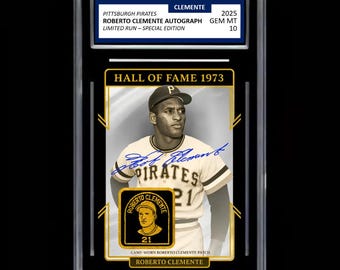 Roberto Clemente Karte – Puerto Rico Hall Of Fame 1973 - GRADED GEM MINT 10!