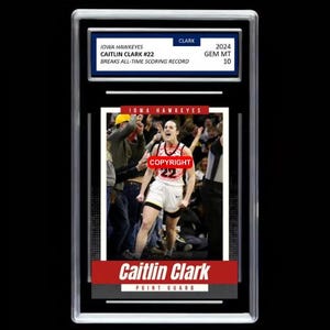Carton parfait pour le basket-ball féminin n°22 2024 de Caitlin Clark - Classement GEM-MINT 10