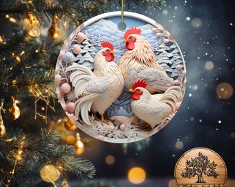 12 Days of Christmas Ornament - 3D Ceramic Tree Decoration, Holiday Keepsake Gift
