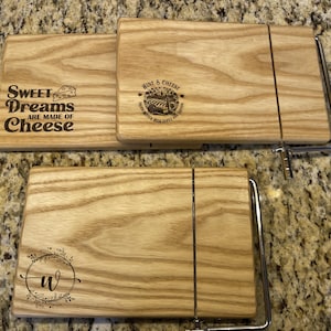 Hardwood Cheese Board - Wooden Cheese Slicer with Wire Cutter - Charcuterie Board - Handmade Gift - Kitchen Accessory - Wedding Gift