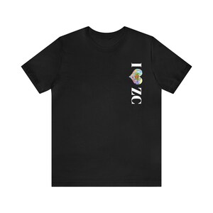 I Love ZC -white typeface, I Love Zamboanga City T-Shirt, Philippines  T-Shirt, Filipino T- shirt  - Unisex Jersey Short Sleeve Tee