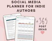 Social Media Planner for Authors, 365 Post Ideas (Digital Content Spreadsheet)