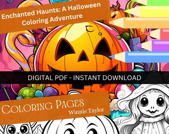 Enchanting Haunts: Digital Downloadable Coloring Book