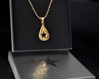 Conan Gray Necklace Teardrop and Star Pendant Ball Chain Earrings