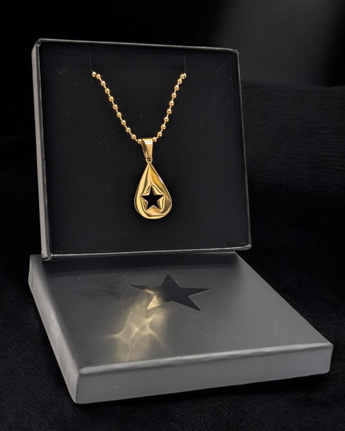 Conan Gray Necklace Teardrop and Star Pendant Ball Chain Earrings Conan Gray Necklace Teardrop and Star Pendant Ball Chain Earrings