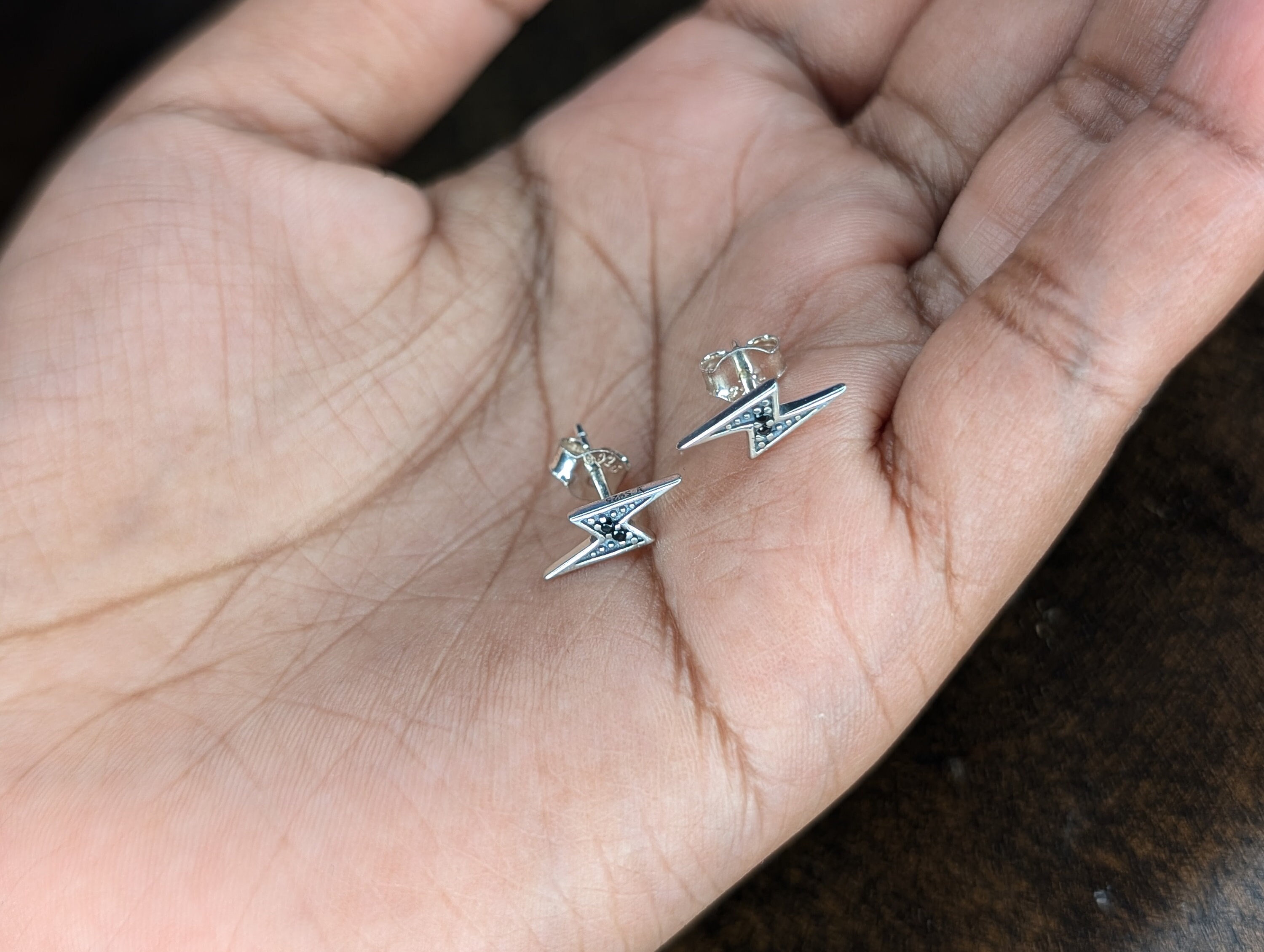 Orecchini A Fulmine In Argento Sterling 925 - Piccoli (4x10 Mm) In Scatola Regalo, Per Donne E Bambine