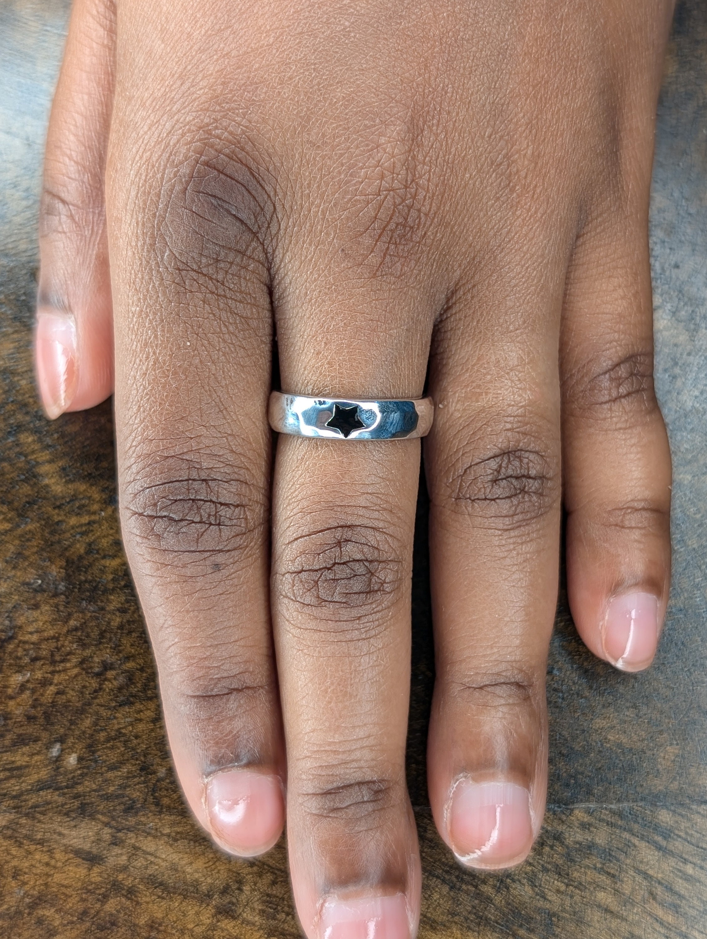 Blackstar Open Ring (925 Silver) Sterling Silver, Bold Jewellery