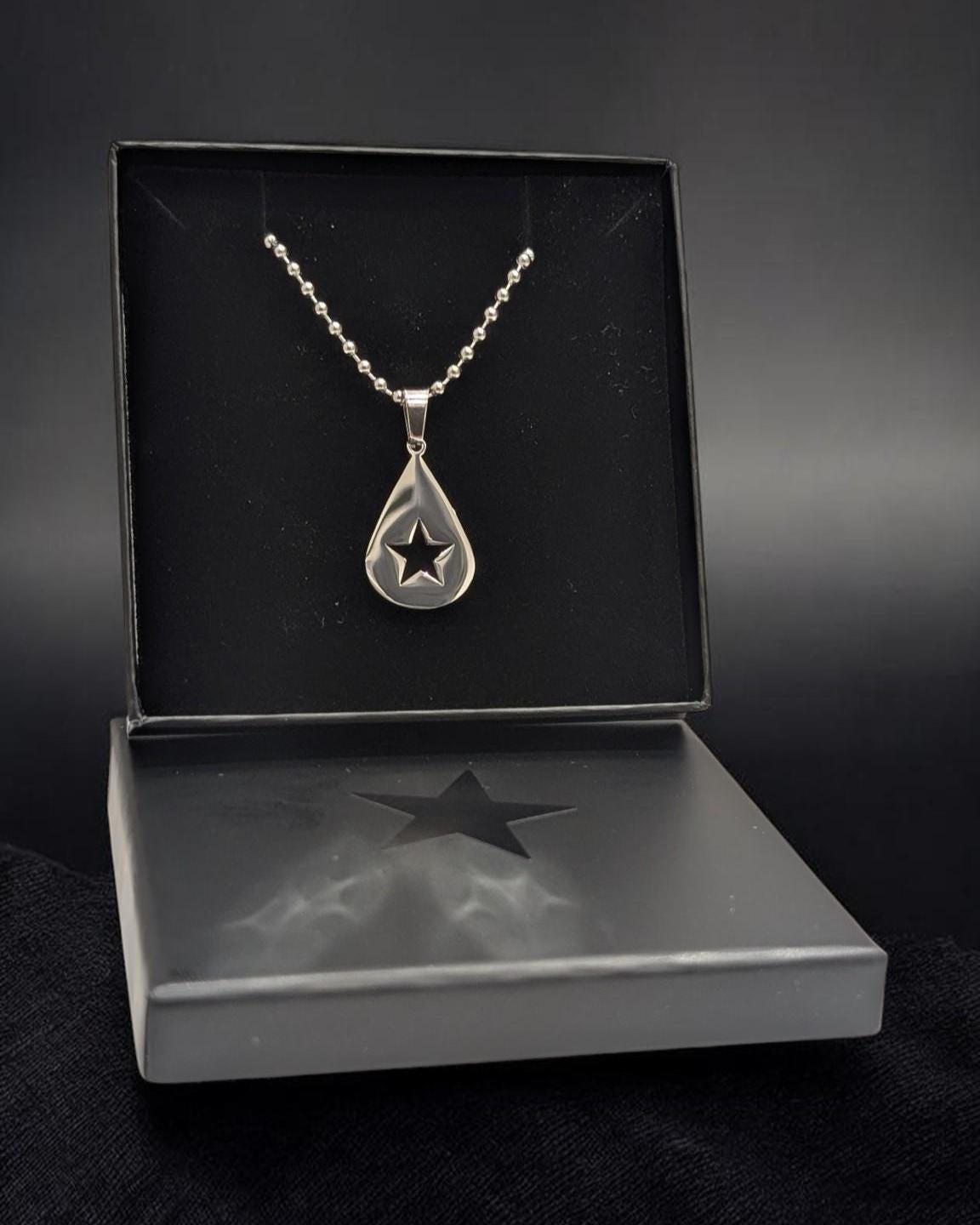 Conan Gray Necklace Teardrop and Star Pendant Ball Chain Earrings