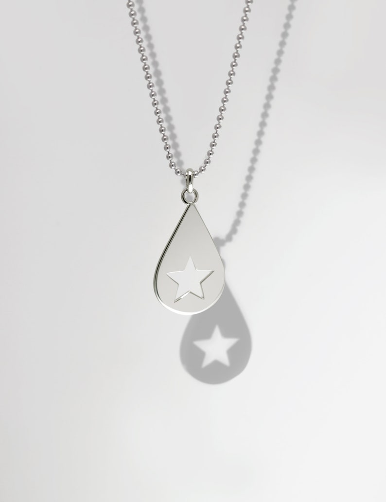 Conan Gray Star Pendant and Ball Chain Stainless Steel Found Heaven Album Never Ending Song Design Copy Gift Jewellery Guitar Pick image 2