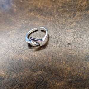 Lightning Bolt Ring Open Band (925 Silver) Sterling Silver, Striking ...