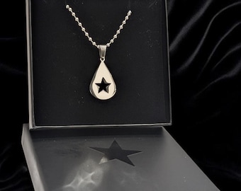 Collar de Conan Gray con colgante de lágrima y estrella, cadena de bolas, pendientes o pulsera de acero inoxidable, álbum Found Heaven, canción Never Ending, copia de regalo
