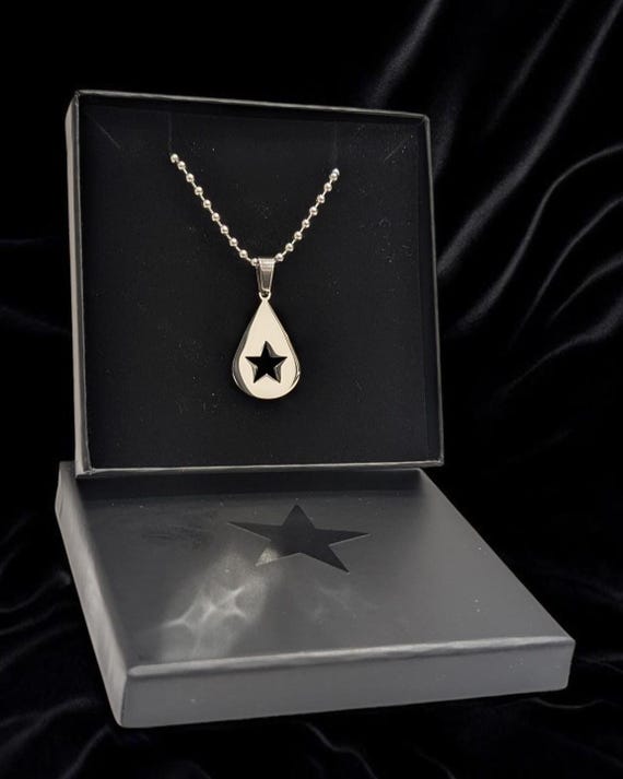 Conan Gray Necklace Teardrop and Star Pendant Ball Chain Earrings